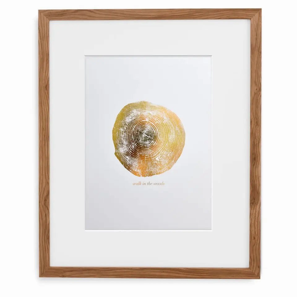 Walk Woods Gold Foil Art Print