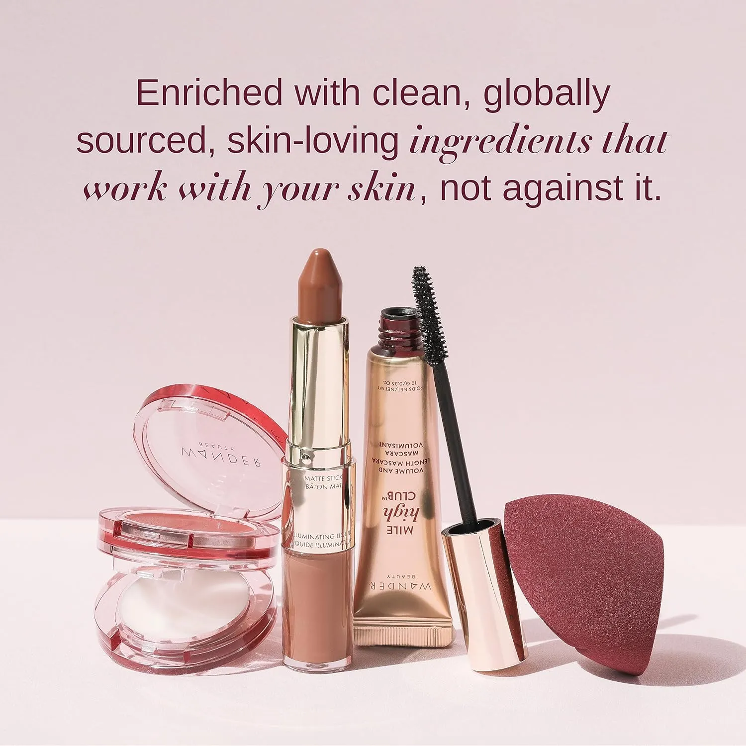 Wander Beauty Nude Illusion Liquid Foundation - Fair Light - Medium to Full Coverage Foundation - Natural Makeup with Vitamin E & Macadamia - Nude Skin Finish Blurs & Conceals - 1.01 fl oz