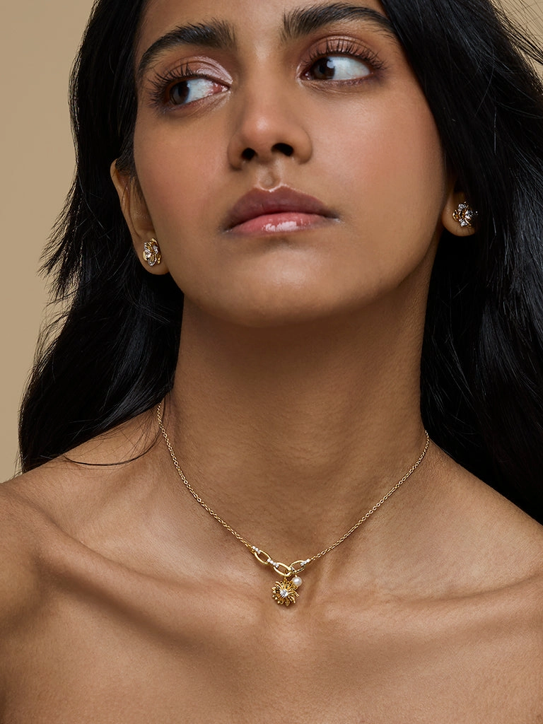 Westside X Pome Gold Pearl Daisy Necklace