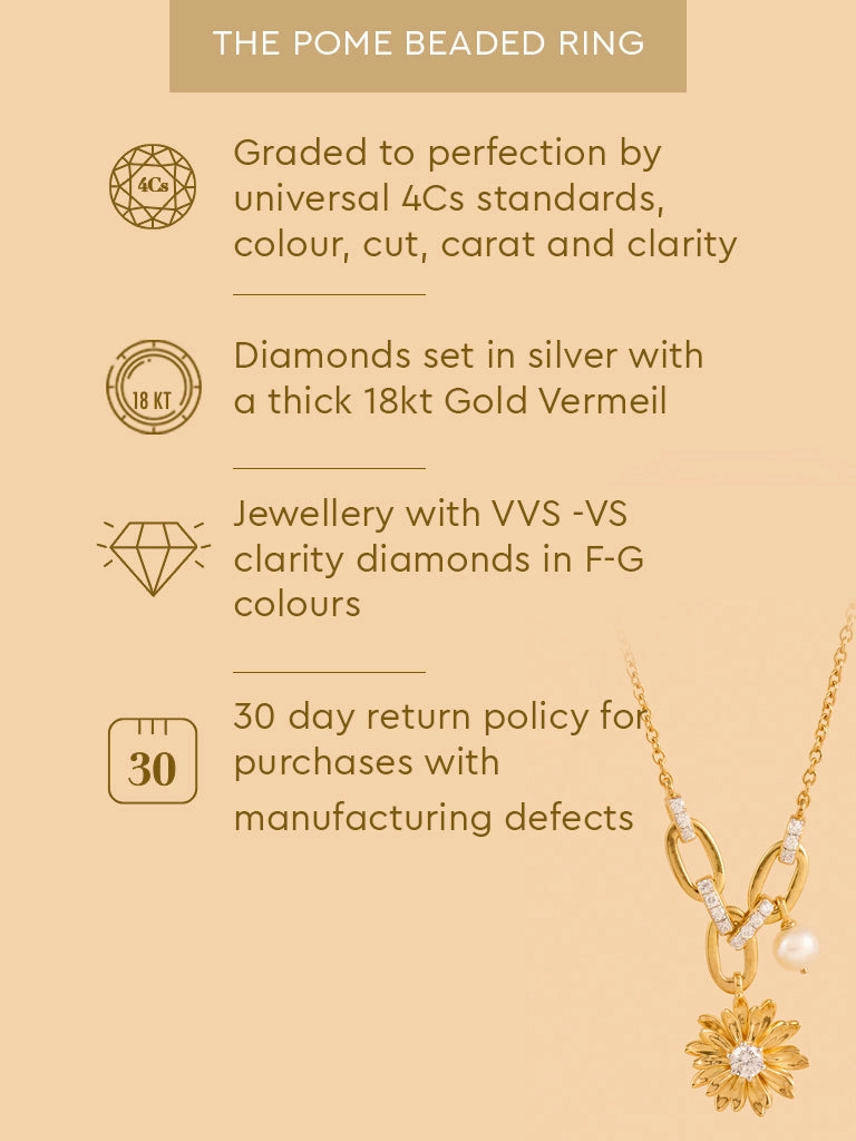 Westside X Pome Gold Pearl Daisy Necklace
