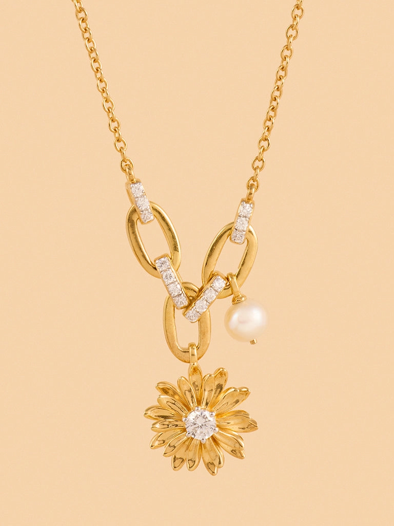 Westside X Pome Gold Pearl Daisy Necklace