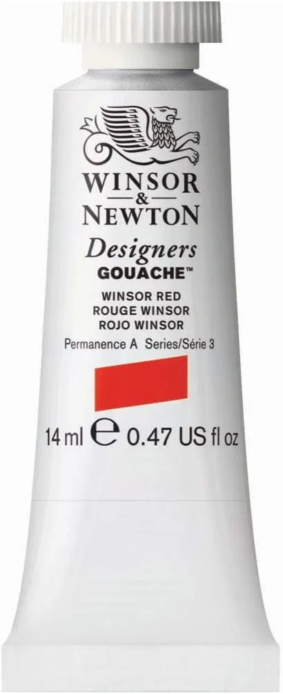 Winsor & Newton 605726 Designer's Gouache 14ml - 728 Winsor Red (Series 3)