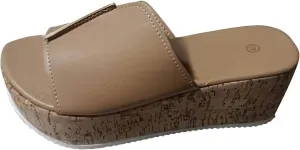 Women 2025 Solid Chunky Slipper Open Toe Casual Sandals Platform Anti-Slip Heighten Slide Simple Slip on Sandal