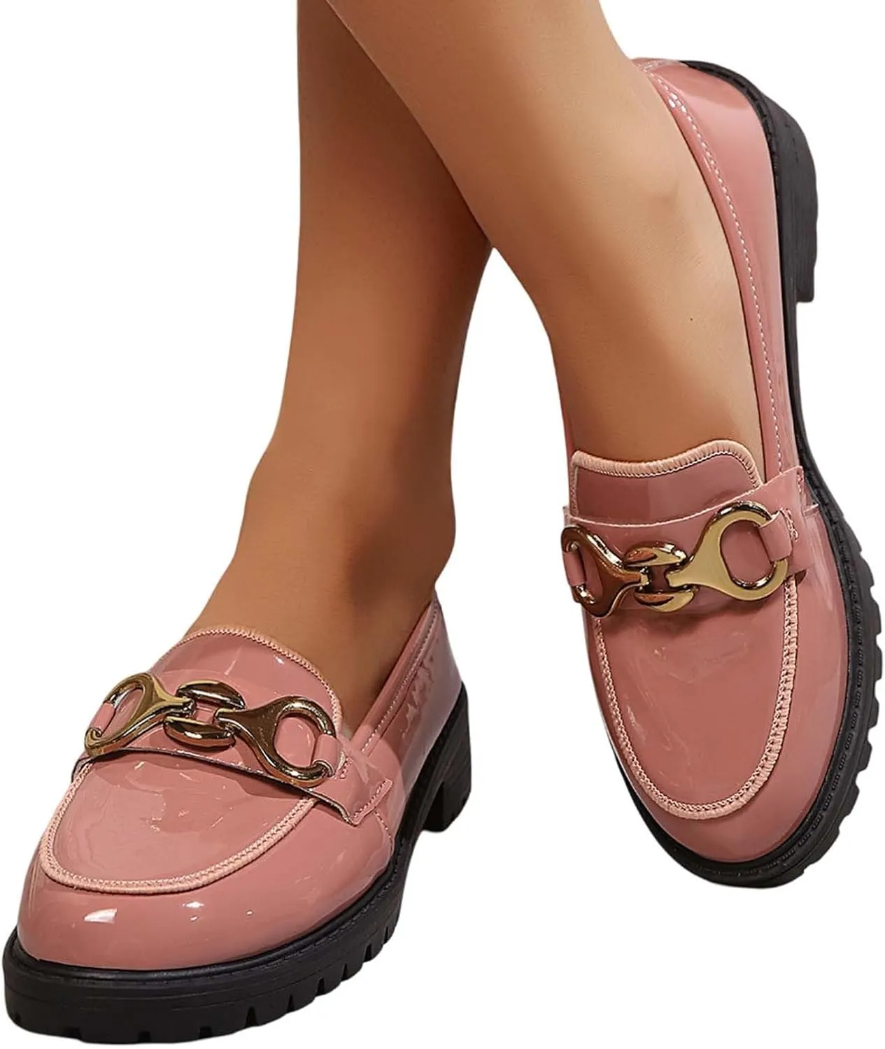 Women's Casual Slip-On Shoes Comfortable Platform Loafers for Everyday Wear Spring Summer Fashion Flat Sandals with Sole