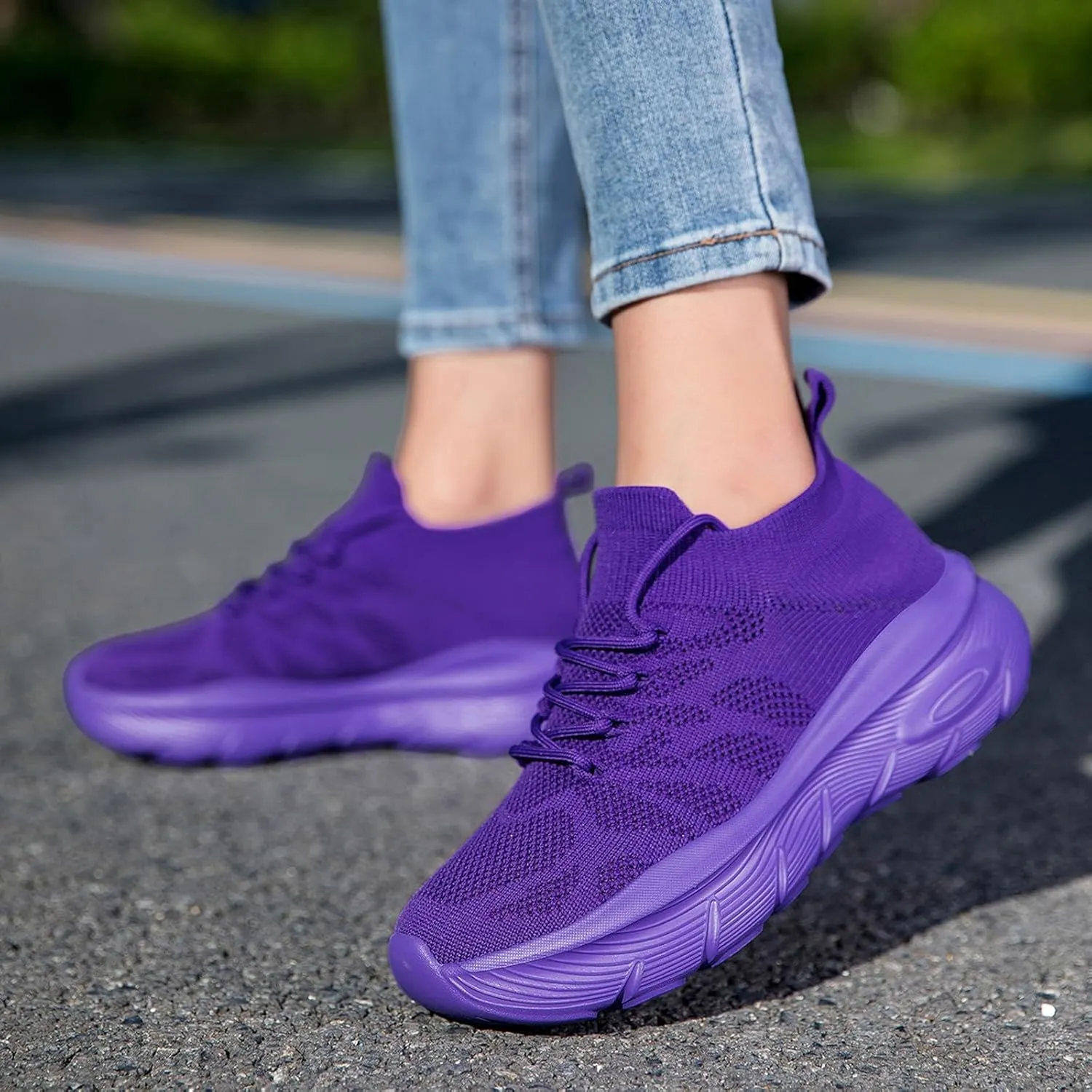 Women's Spring and Summer Fashion Solid Color Mesh Lace Up Sneakers Casual Comfortable Womens Size 8 Water Socks