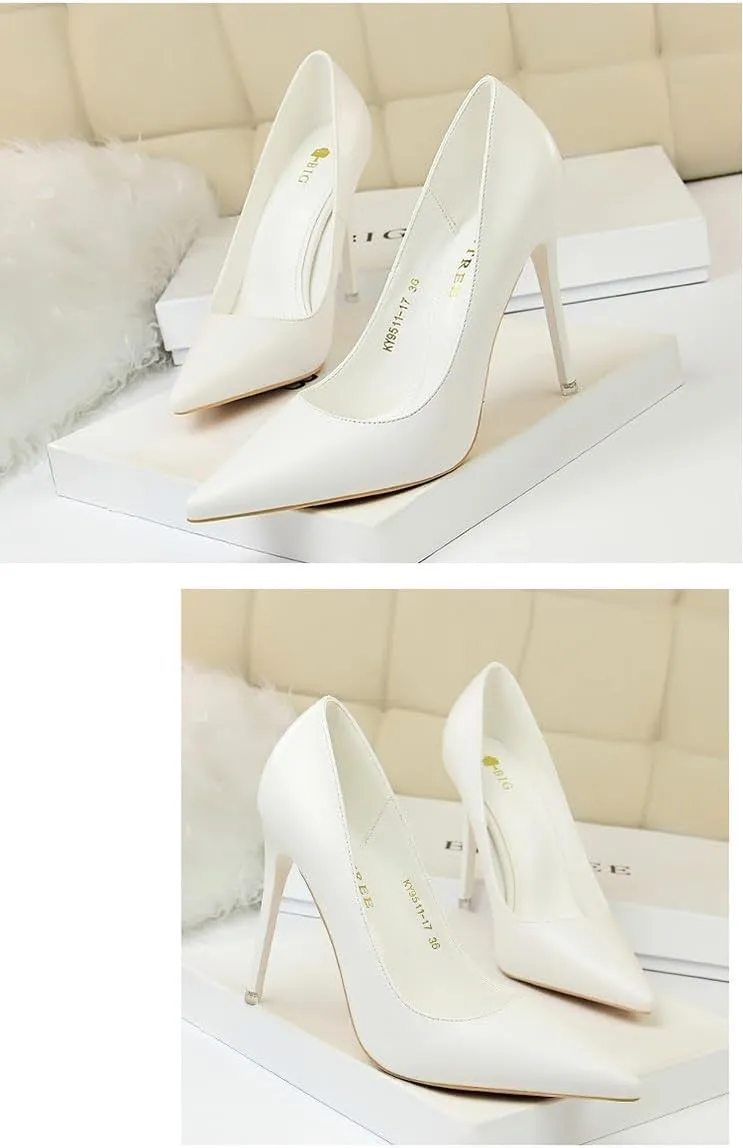 Women's Stiletto High Heels Pointed Toe Sexy Party Pumps for Evening Prom Dress Shoes - Classic Slim Heel