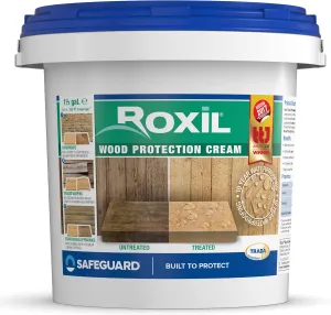 Wood Waterproofing Cream: 10-Year Outdoor Clear Sealer - Treatment & Sealant for Waterproof Protection of Decking, Fence, Sheds, Furniture - 1.5 Gallon