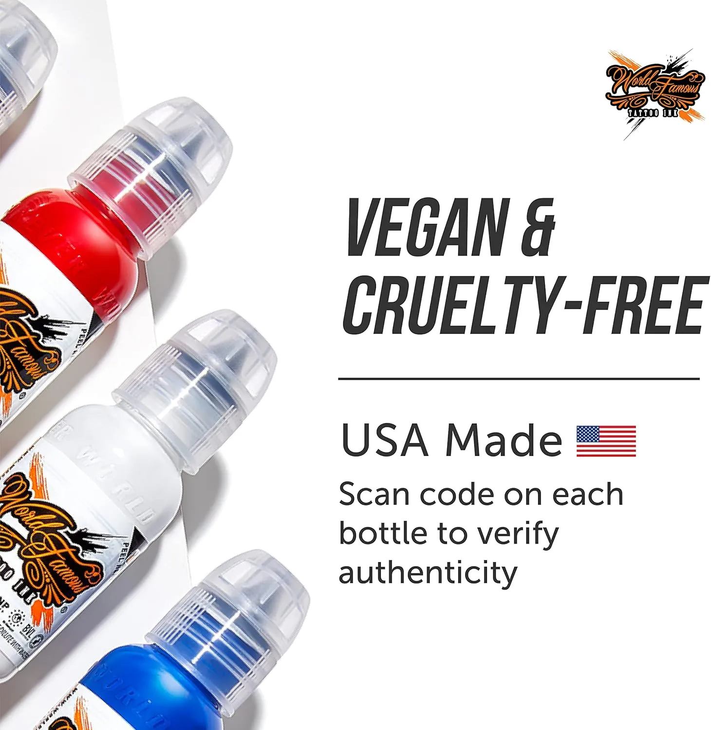 World Famous Tattoo Ink - Blackout Black, Ultra-Thin Black Tattoo Ink for Lining, Shading & Portrait Work - Vegan, Cruelty-Free, Professional-Grade Supplies & Equipment