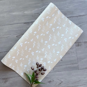 Wrapping Paper - Leaf Spray Ecru