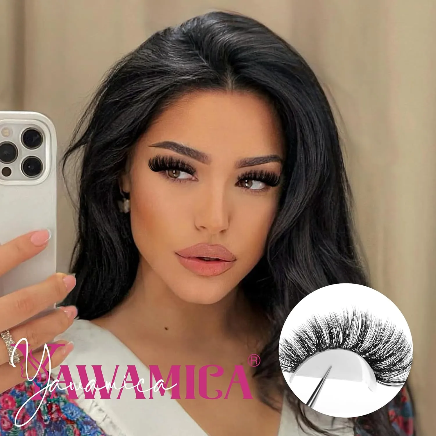 Yawamica Fluffier Lash Clusters Kit with Remover Wispy Cluster Eyelash Extensions 12-20mm Eyelash Clusters 200D Volume Lash Extension Kit D Curly Cluster Lashes with Bond and Seal Remover Tweezers