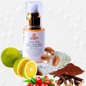 YOGEE Acne Clear Skin Nourisher with SPF 35 PA    | Face Cream for Acne and Wrinkle Reduction | Manjistha, Rosehip oil | For Men and Women | 30ml