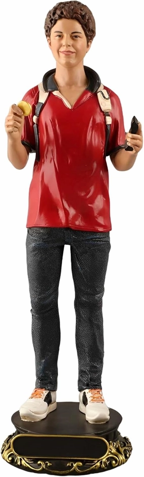 Yu Yan Creative Home Gifts Blessed Carlo Acutis Statue, Resin, Home Decor, Catholic Resin Statues, Religious Gifts, Collections, Practical,12" H (Red)