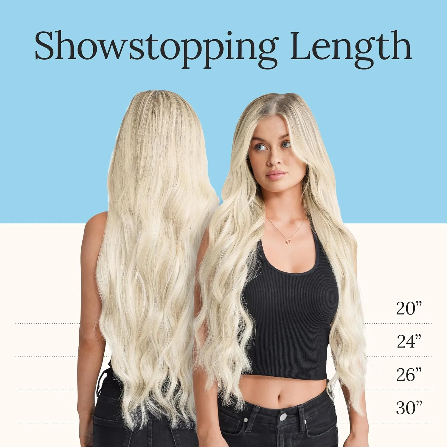 Zala Clip In Hair Extensions - 100% Human Hair - Easy Install & Natural Full Head of Remy Hair Extensions - Gain Volume & Length Instantly - 9 Piece Clip-in Set in Ice Queen Blonde (230g / 24 inch)