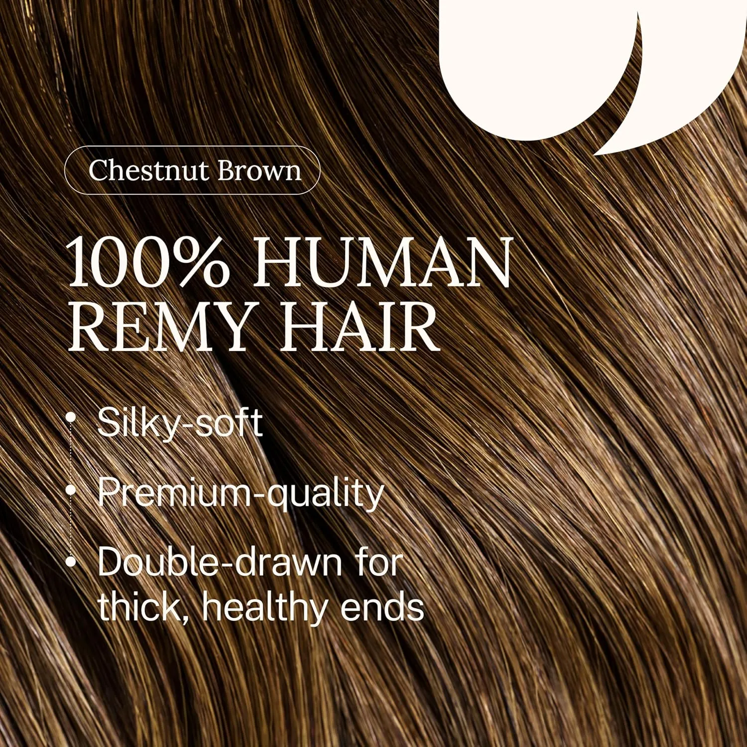 Zala Clip In Hair Extensions - 100% Remy Human Hair - Natural, Silky & Straight Discreet Clip in Extensions - Blend Easy into Natural Hair - 5 Piece Set, in Chestnut Brown (85g / 16 inch)