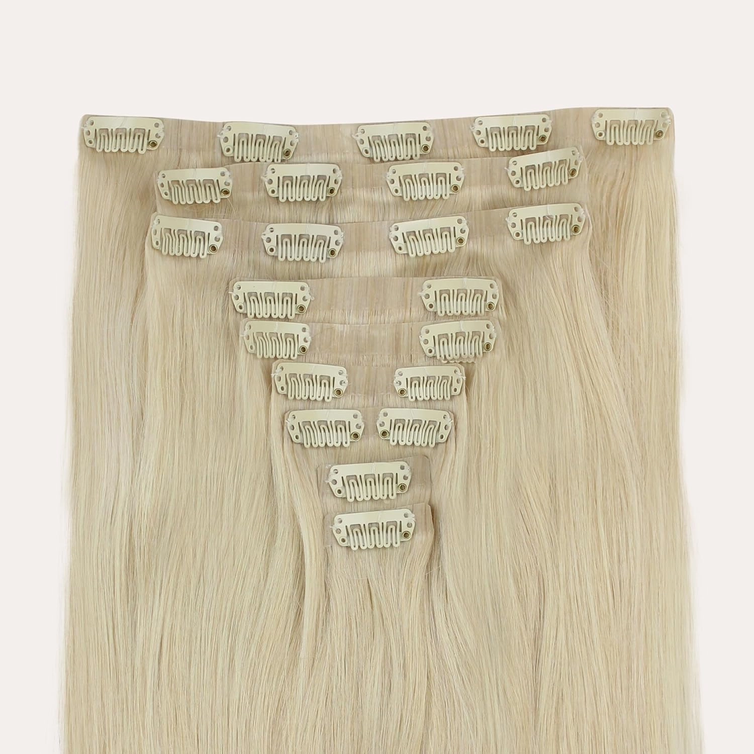 Zala Real Human Hair Clip-In Hair Extensions - Seamless Clip Ins for Natural, Full Hair - Clip In Hair Extensions for Instant Volume & Length - 9 Piece Clip-in Set in Beach Blonde (190g / 20 inch)