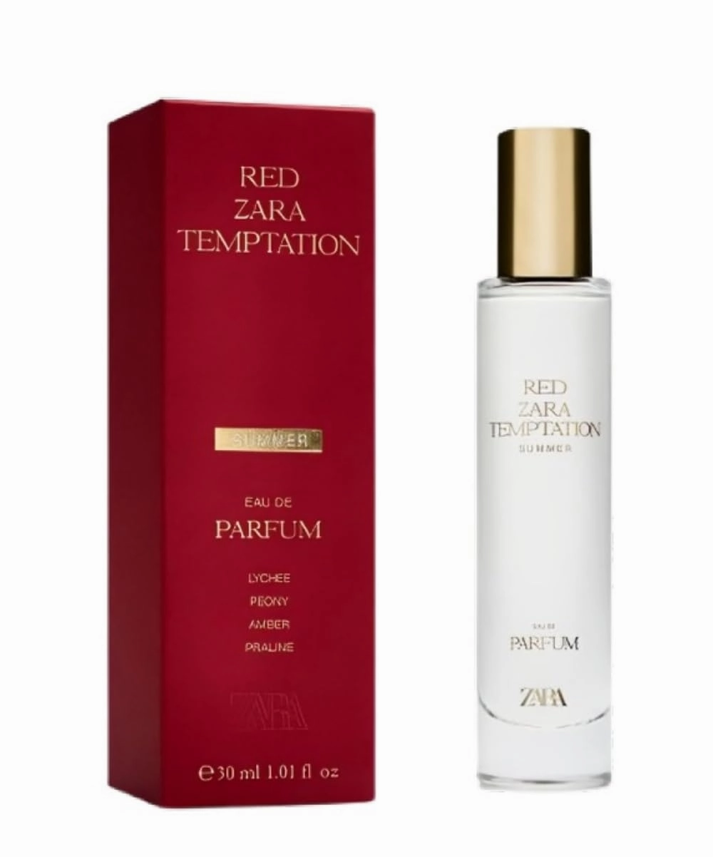 Zara Red Temptation Summer Eau De Parfum for Women 30 ML (1.0 fl. oz) Floral, Woody & Musky Scent with Orange Blossom, Jasmine & Saffron Long-Lasting & Addictive Fragrance