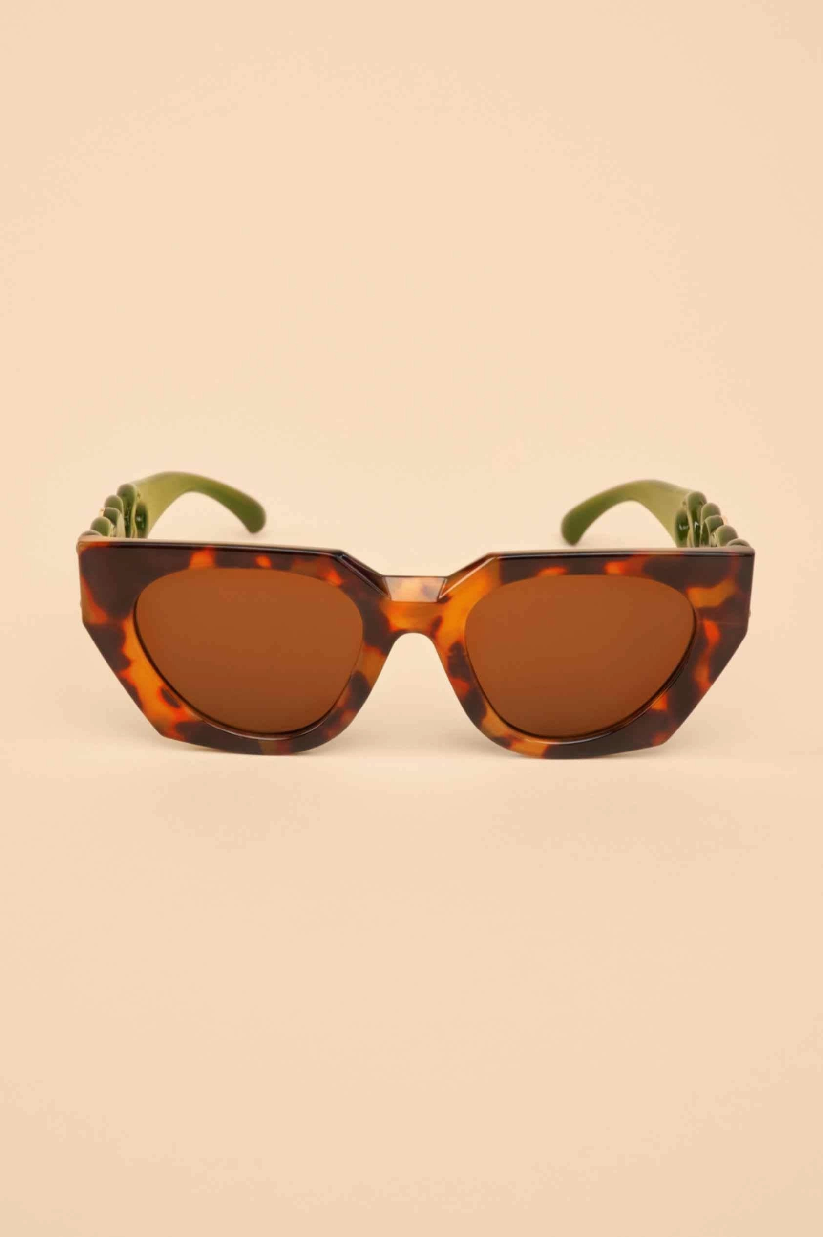 Zelia Luxe Sunglasses - Tortoiseshell/Olive