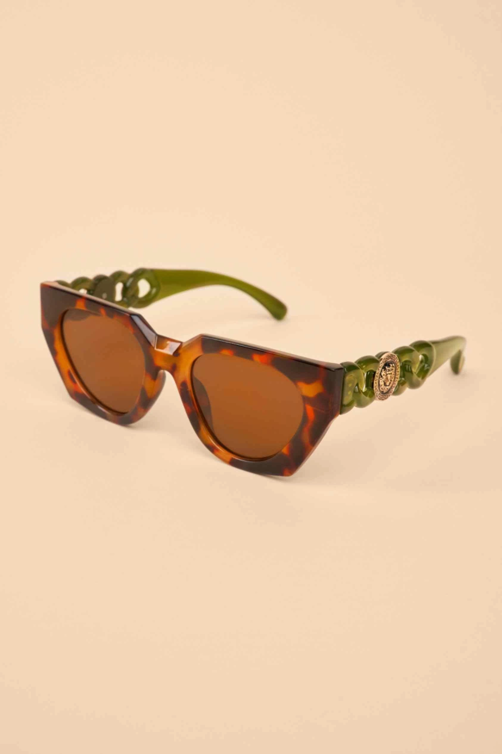 Zelia Luxe Sunglasses - Tortoiseshell/Olive