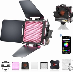 ZHIYUN FIVERAY M20C Combo [Official] RGB Video Light, 20W Portable Camera Light, HSI Mode, TLCI 96 , Temperature 2500K-10000K with 16 Light Effects, Support Magnetic Attraction and App with USB-C PD