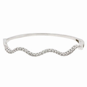 ZigZag Pave CZ Bangle Bracelet