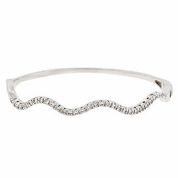 ZigZag Pave CZ Bangle Bracelet